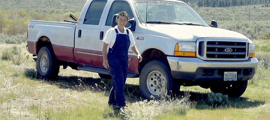 Farmer with Ford One-Ton Truck