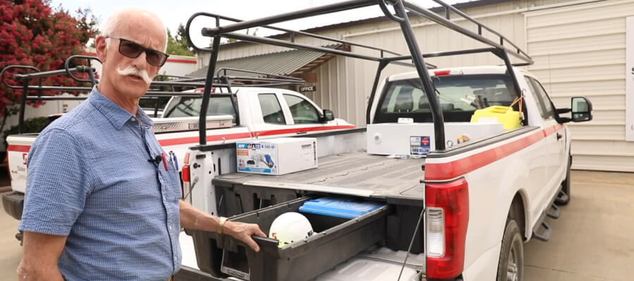 General Contractor with Ford Work Truck and Decked Cargo Box