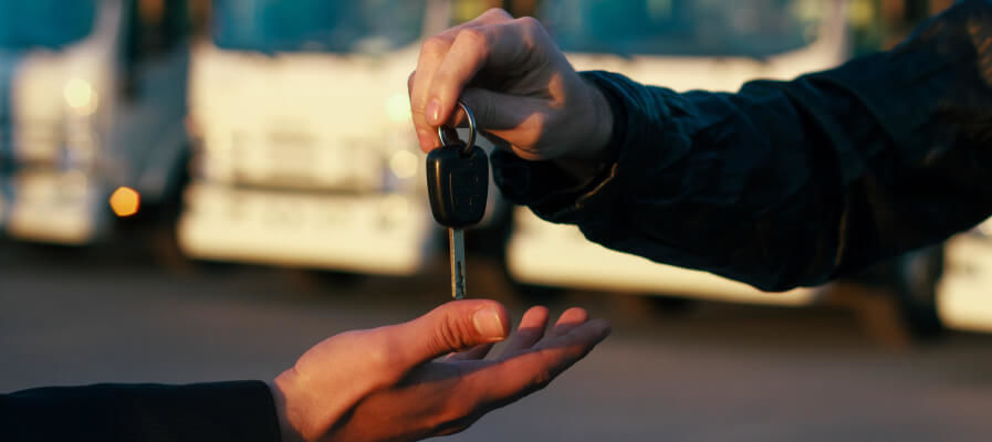 Passing keys while purchasing a commercial vehicle