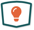 Shield emblem with lightbulb icon